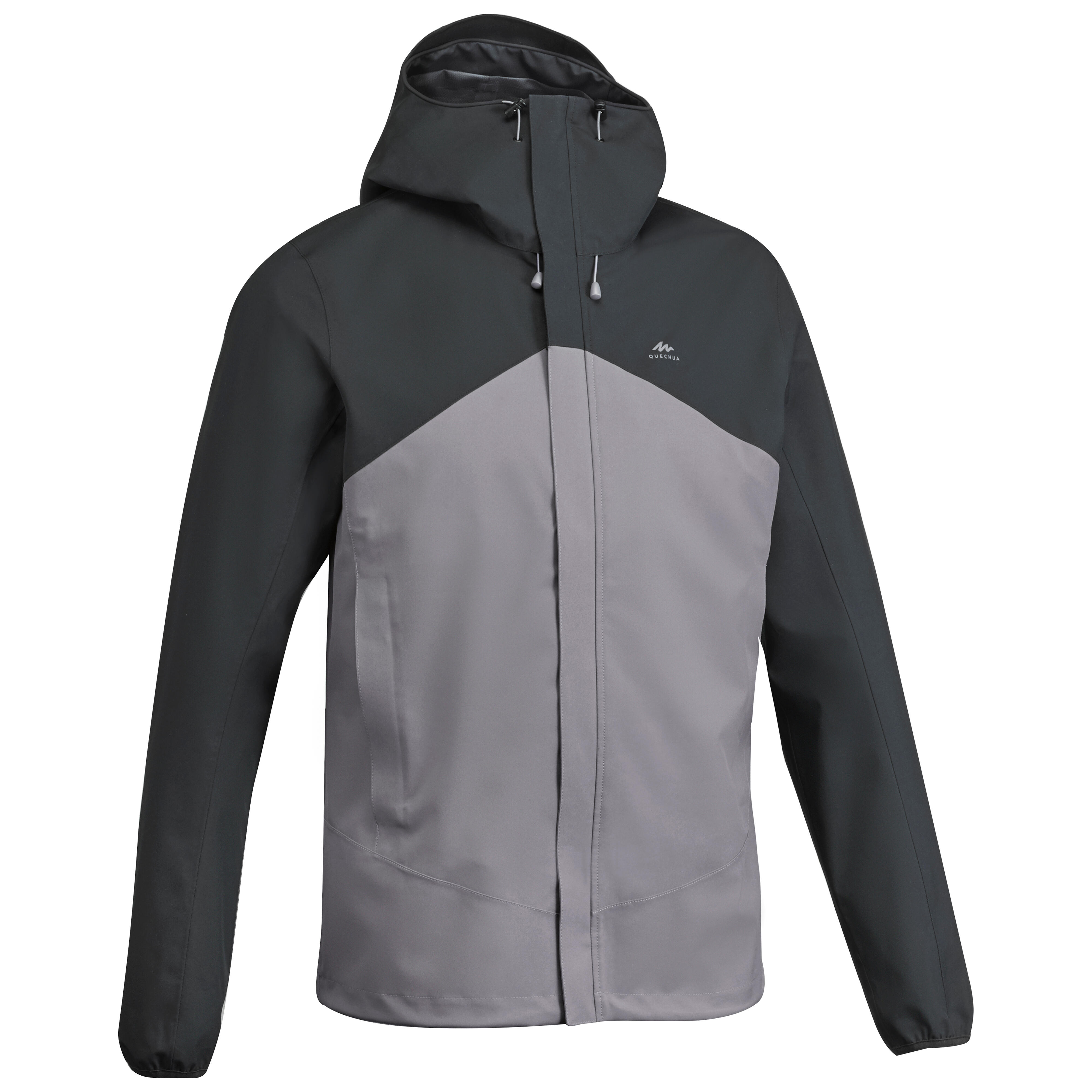 Jachetă impermeabilă drumeție la munte MH150 Negru-Gri Bărbați La Oferta Online decathlon imagine La Oferta Online