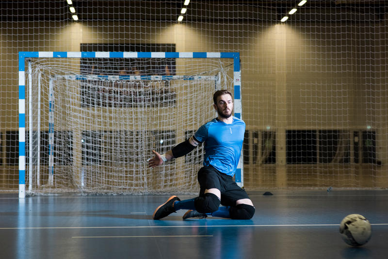 Futsal Goalkeeper Protective Knee Pads Black Decathlon