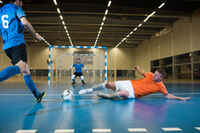 Fussballhose kurz Futsal Herren weiss