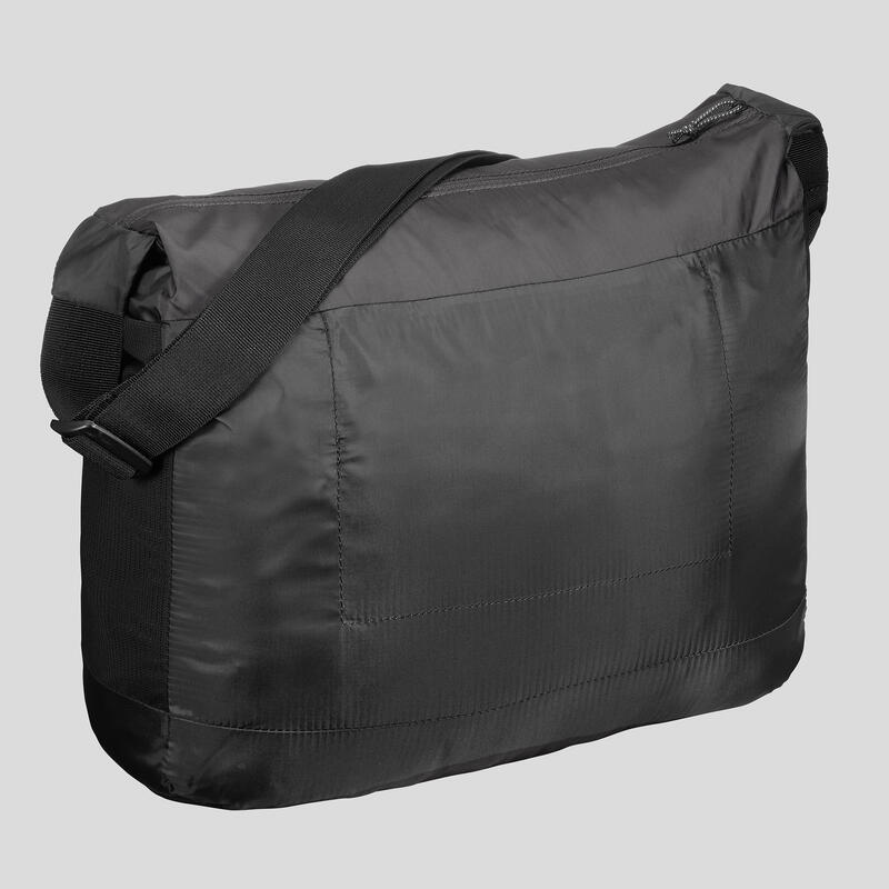 Bolsa Bandolera De Montaña y Trekking Viaje Forclaz 100 15L Compacta Negro