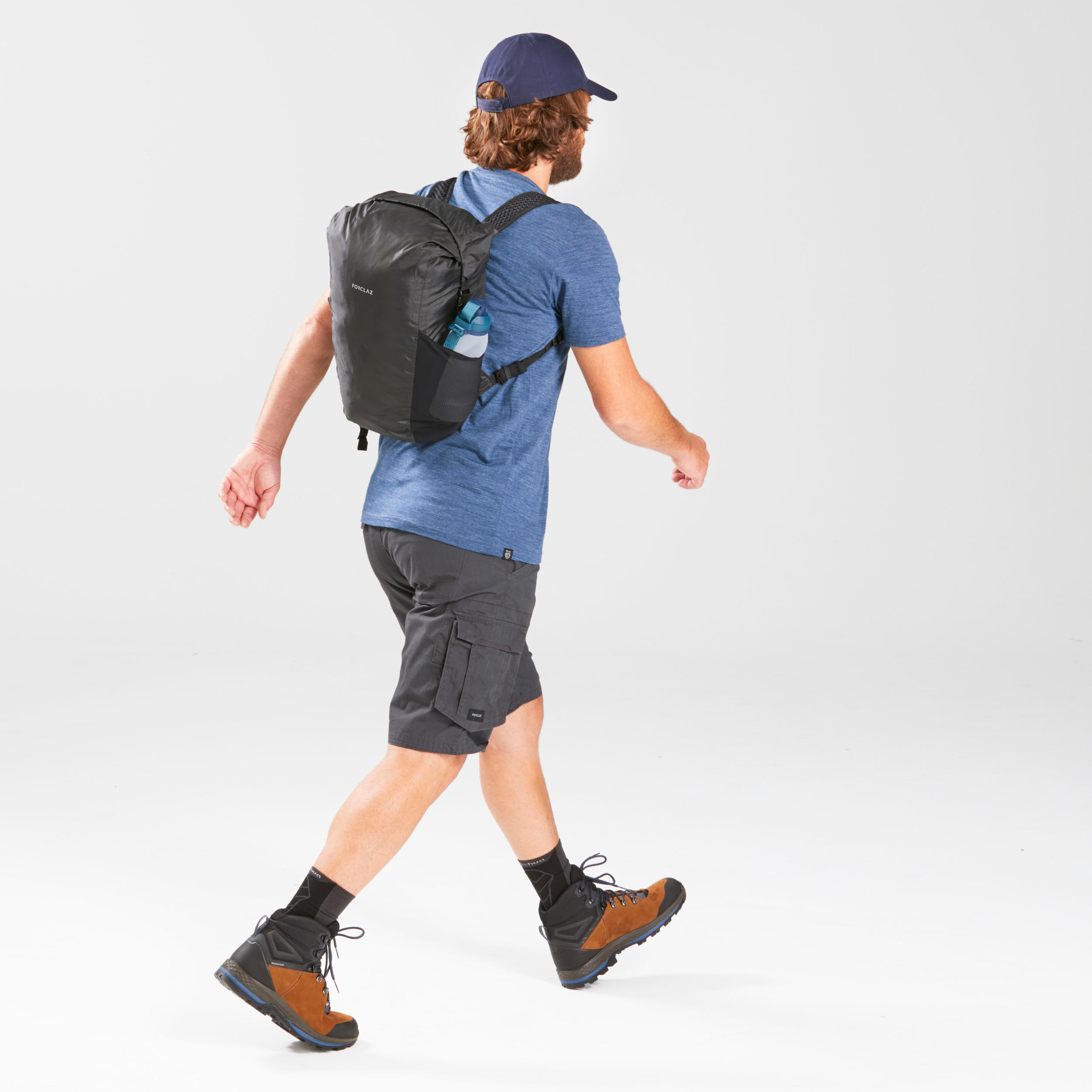 Hiking Foldable Backpack 20 L - Black - FORCLAZ