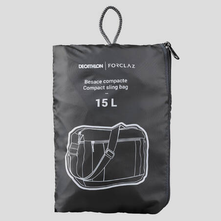 Tas Bahu Travel Trekking Ringkas 15 L Travel 100 - Hitam