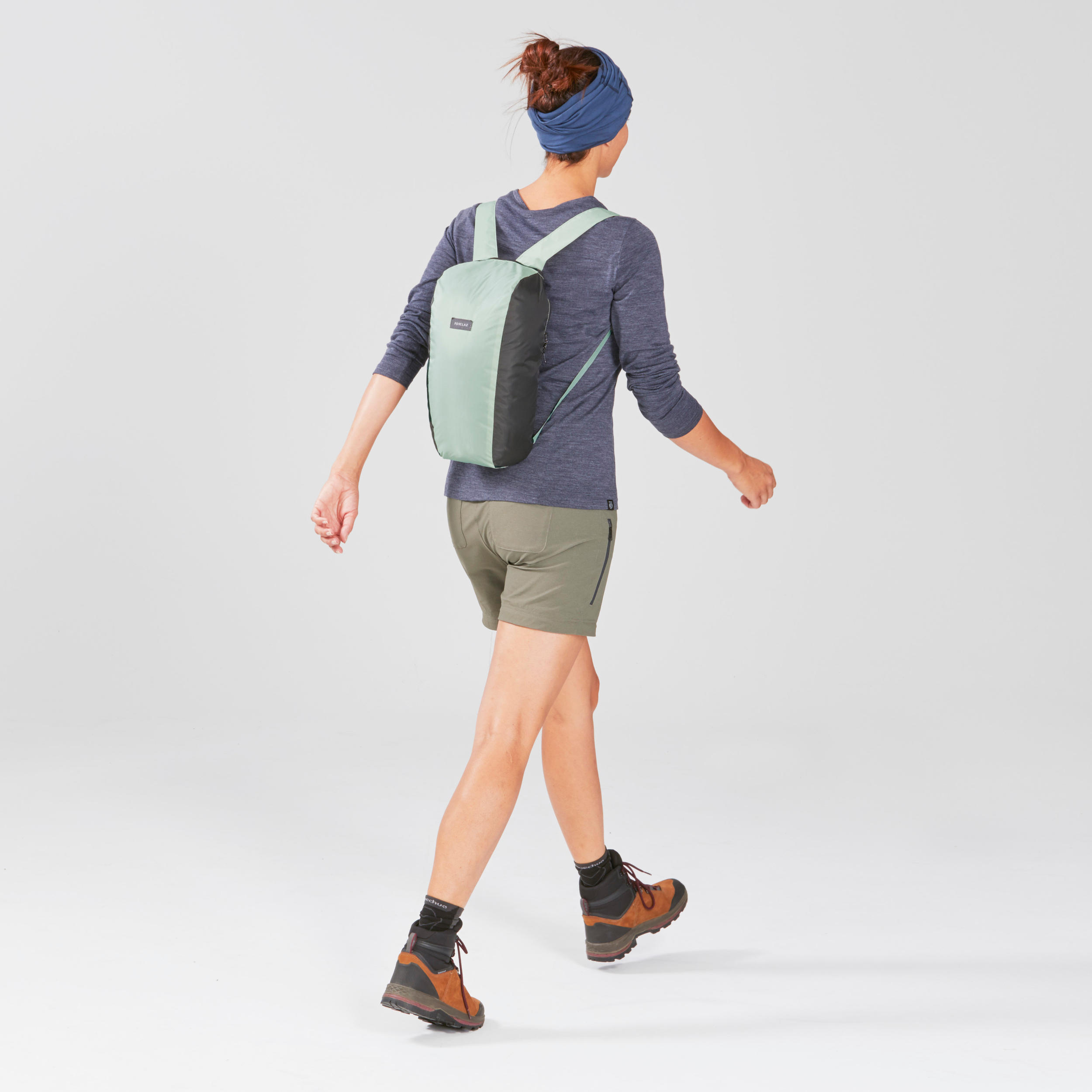 Sac à dos de poche pliable 10L, Travel 100 vert 4/5