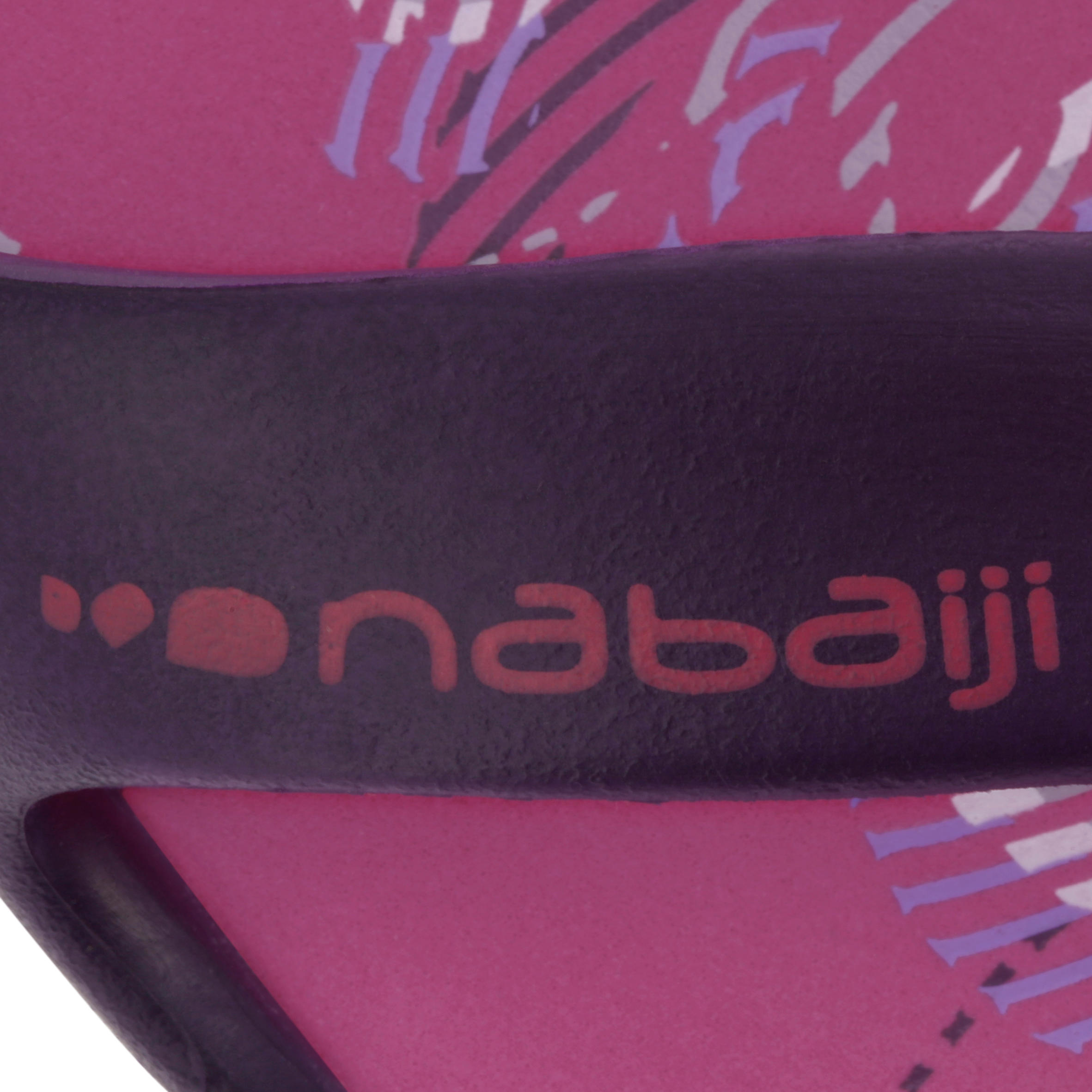 Women's pool flip-flops - Purple Printed 9/10