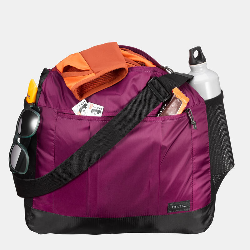 Besace compacte de trek voyage TRAVEL 15L violette