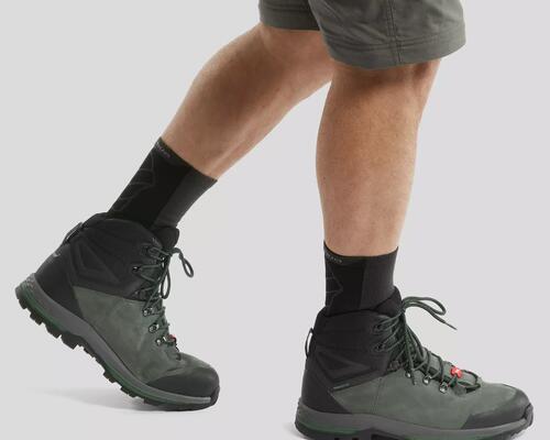 8550247 - CHAUSSURES LARGES EN CUIR H MT100 - KAKI