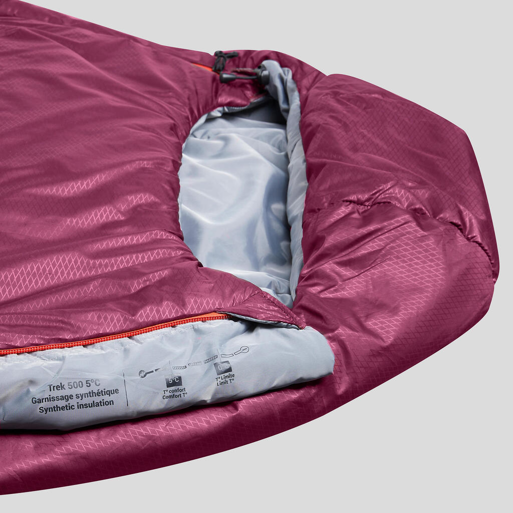 Trekingový spací vak MT500 od 5 °C polyesterový