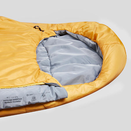 Спальний мішок Trek 500 утеплений 5°C жовтий