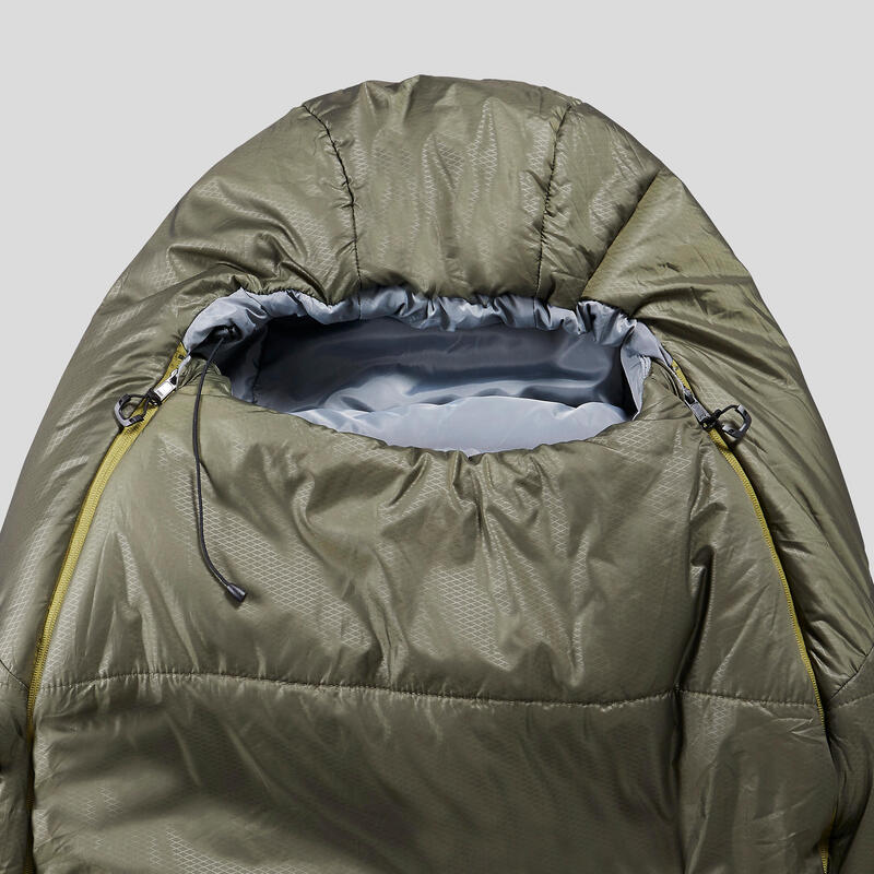 Mumienschlafsack koppelbar - Trek500 light 0°C Kunstfaser grün