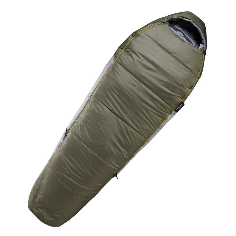 Saco de dormir guata 0 °C confort forma momia Trek 500 Light caqui