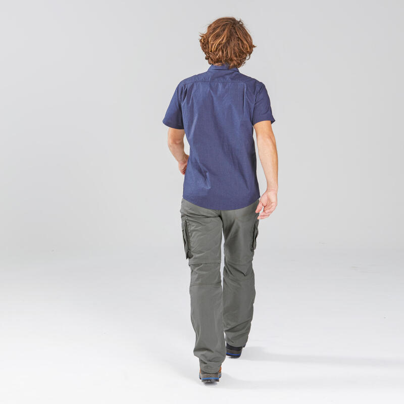 Pantaloni trekking modulabili uomo TRAVEL100 MODUL | con cintura rimovibile