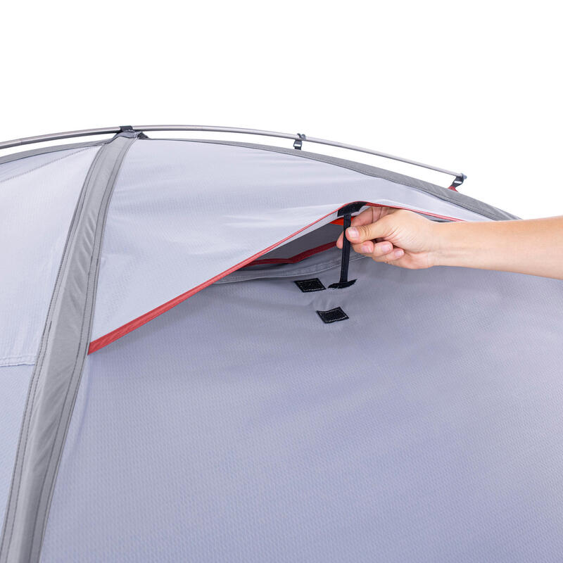 Self-standing 3 Seasons Dome Trekking 2 Person Tent - TREK 500 - Grey Orange