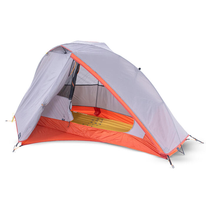 Self Standing 3 Seasons Trekking 1 Person Tent Trek 900 Grey Forclaz Decathlon