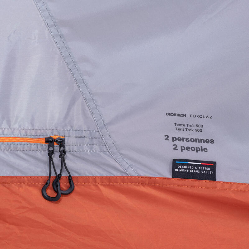 Tenda igloo montagna MT500 2 posti grigia e arancione