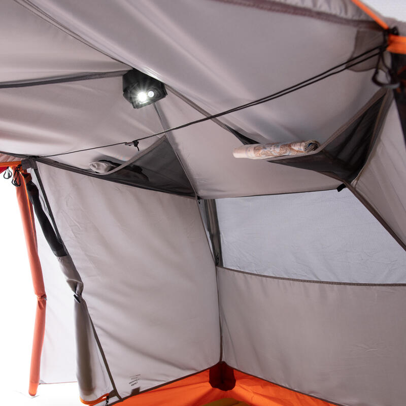 Self-standing 3 Seasons Dome Trekking 2 Person Tent - TREK 500 - Grey Orange