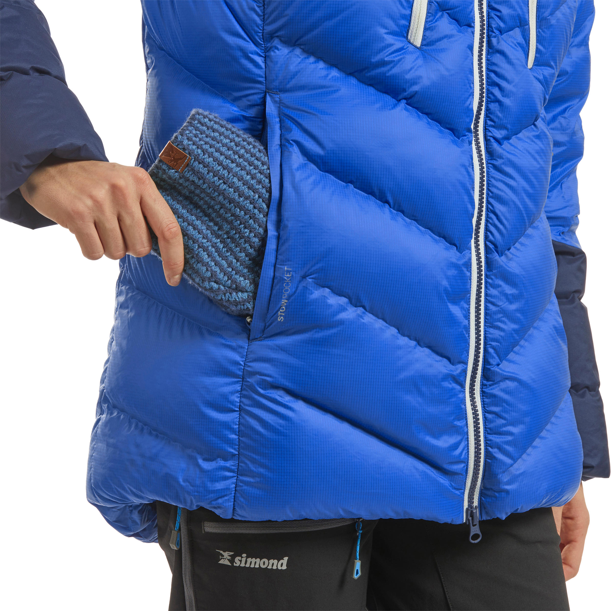 Women's Down Winter Jacket - Makalu Blue - SIMOND