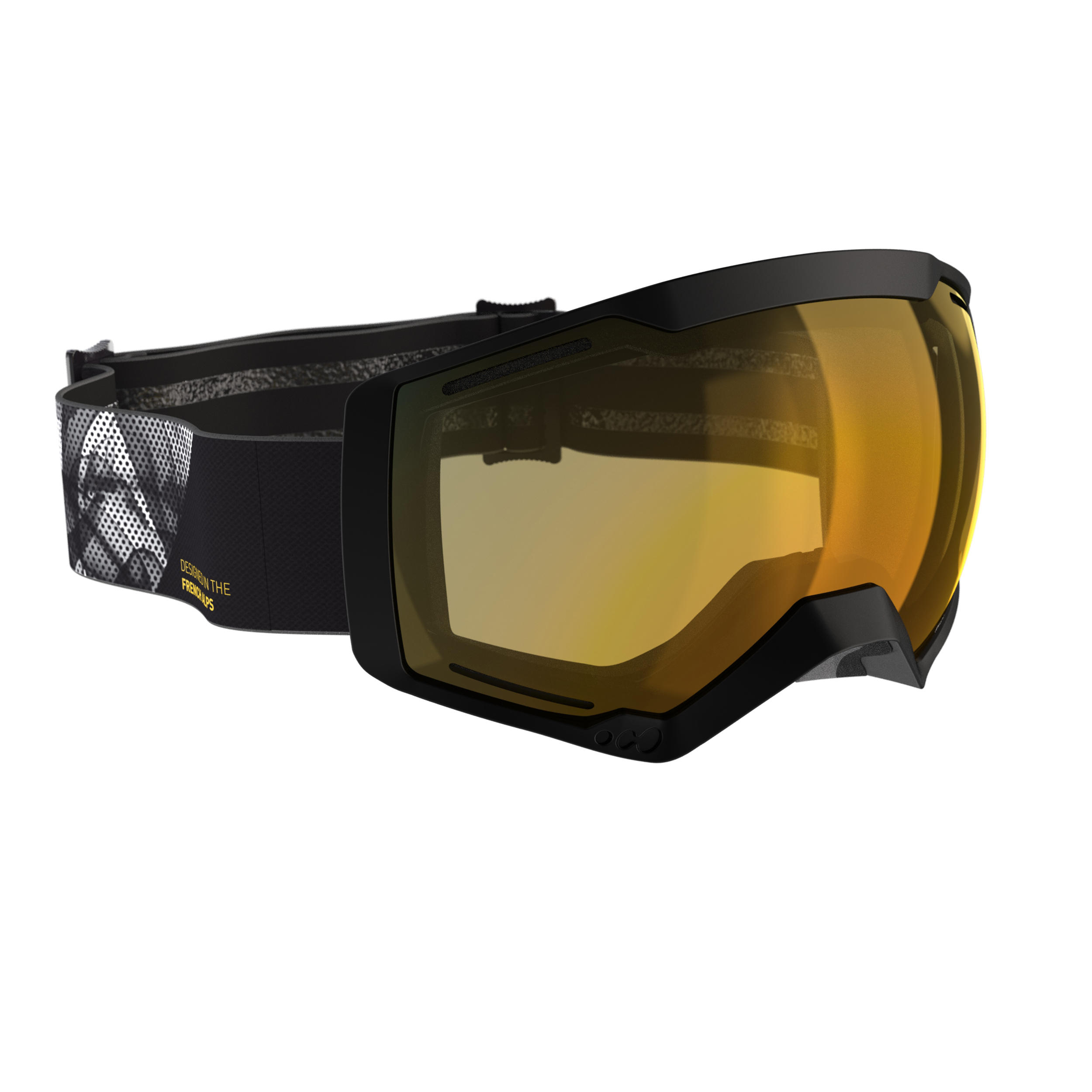 WEDZE Okuliare G 540 na lyže a snowboard pre dospelých aj deti fotochromatické čierne S