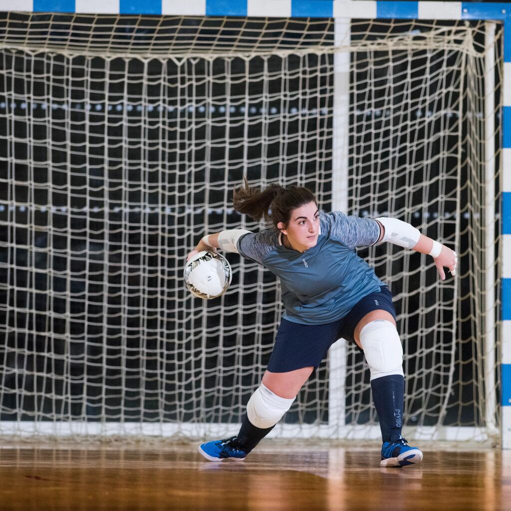 MAJICA KRATKIH RUKAVA ZA FUTSAL ŽENSKA TAMNOPLAVA