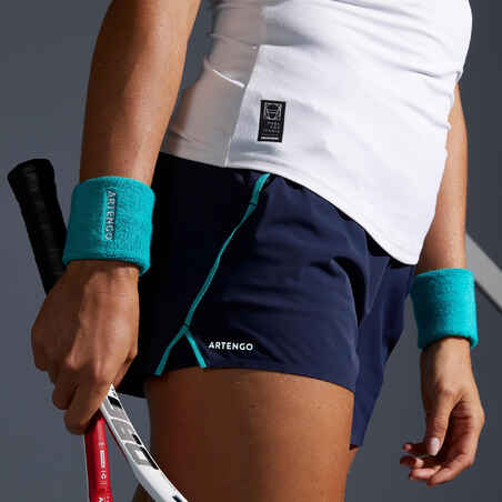 Tennis-Shorts Damen SH Light 900 marineblau