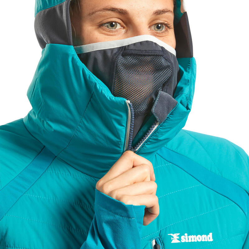 Doudoune hybride synthétique d'alpinisme femme - SPRINT Bleu