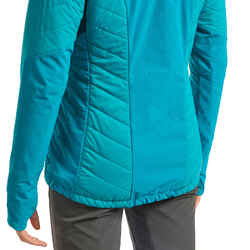 Women’s synthetic hybrid mountaineering down jacket SPRINT - Blue