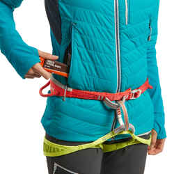 Women’s synthetic hybrid mountaineering down jacket SPRINT - Blue