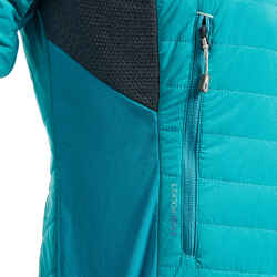 Women’s synthetic hybrid mountaineering down jacket SPRINT - Blue