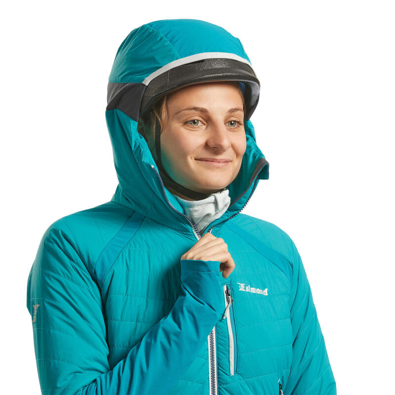Női kabát alpinizmushoz Sprint, hibrid, szintetikus anyagból, türkiz