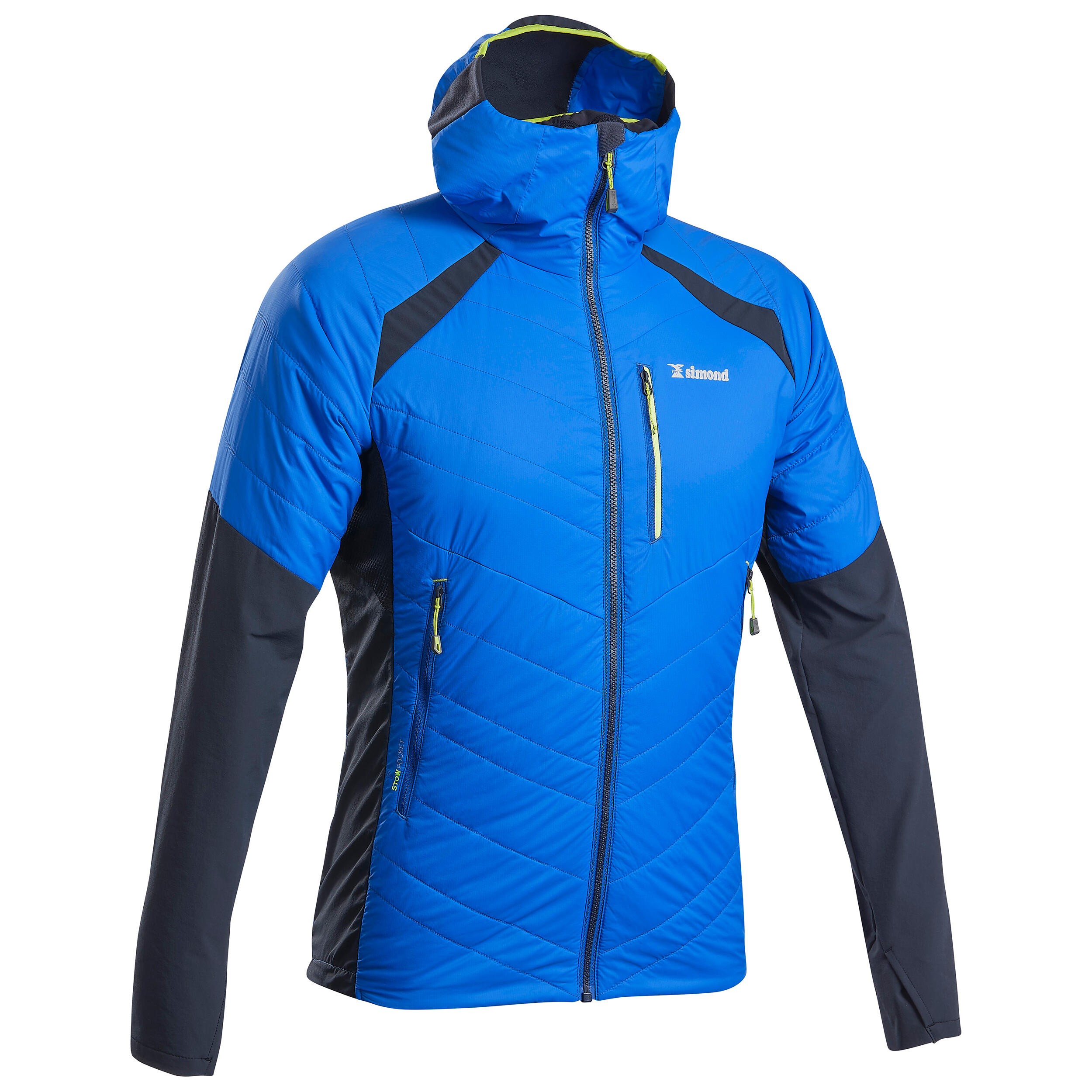 Men’s synthetic hybrid mountaineering down jacket SPRINT - Blue SIMOND ...