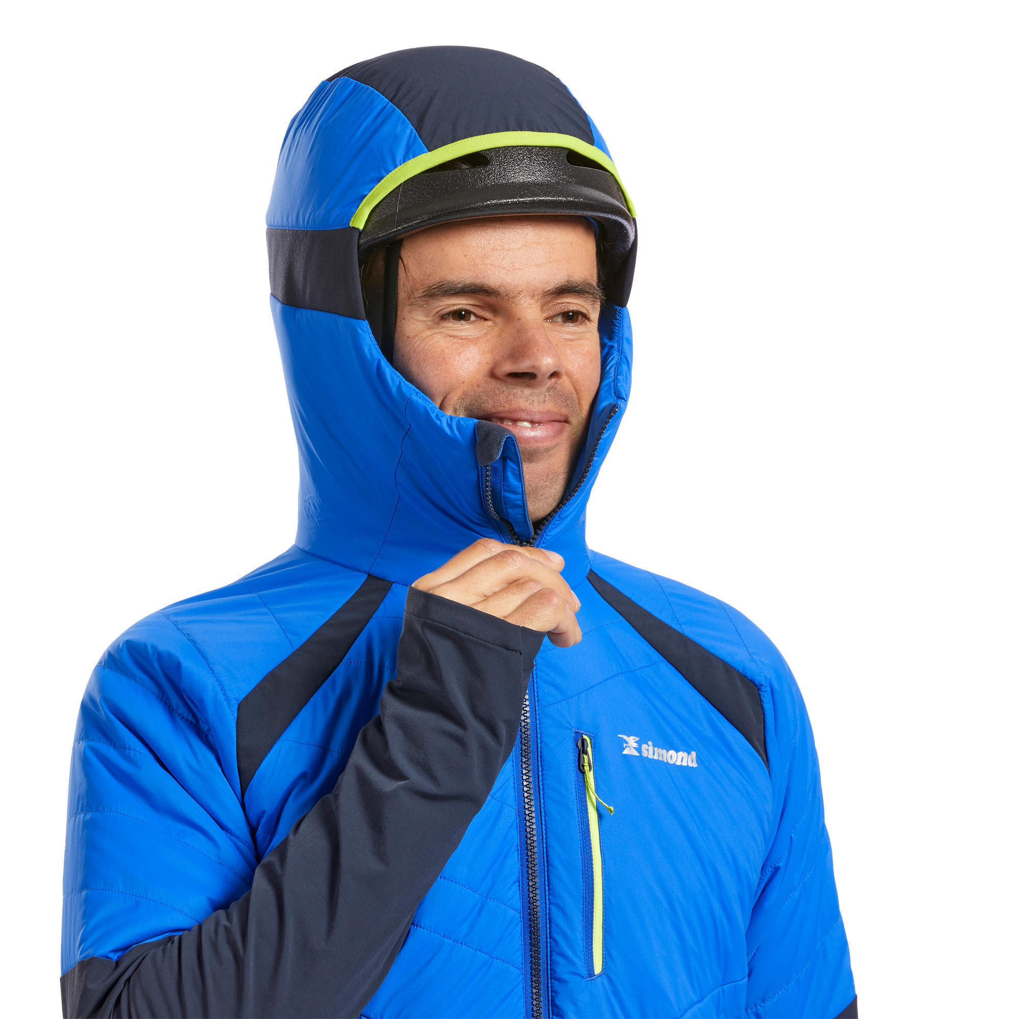 Men’s synthetic hybrid mountaineering down jacket SPRINT - Blue 3/12