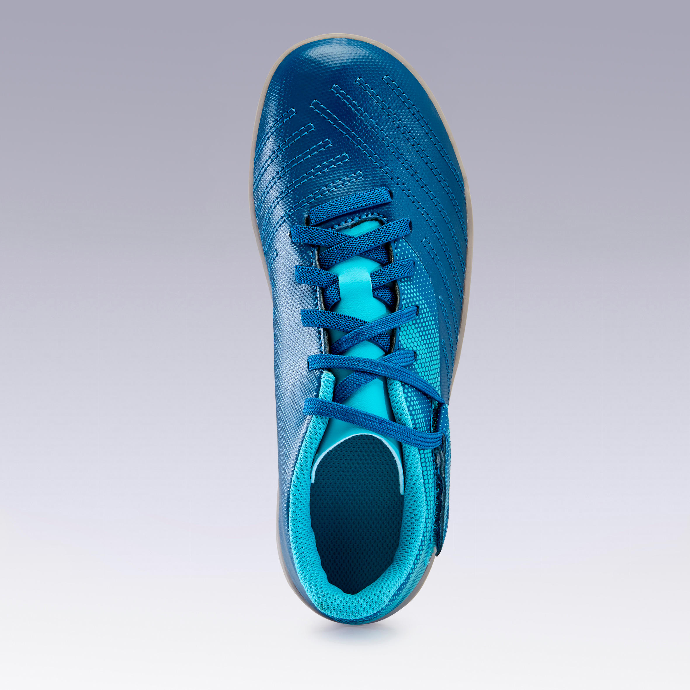 Бутсы футбольные детские на липучке (сороконожки) AGILITY 140 TF голубые KIPSTA