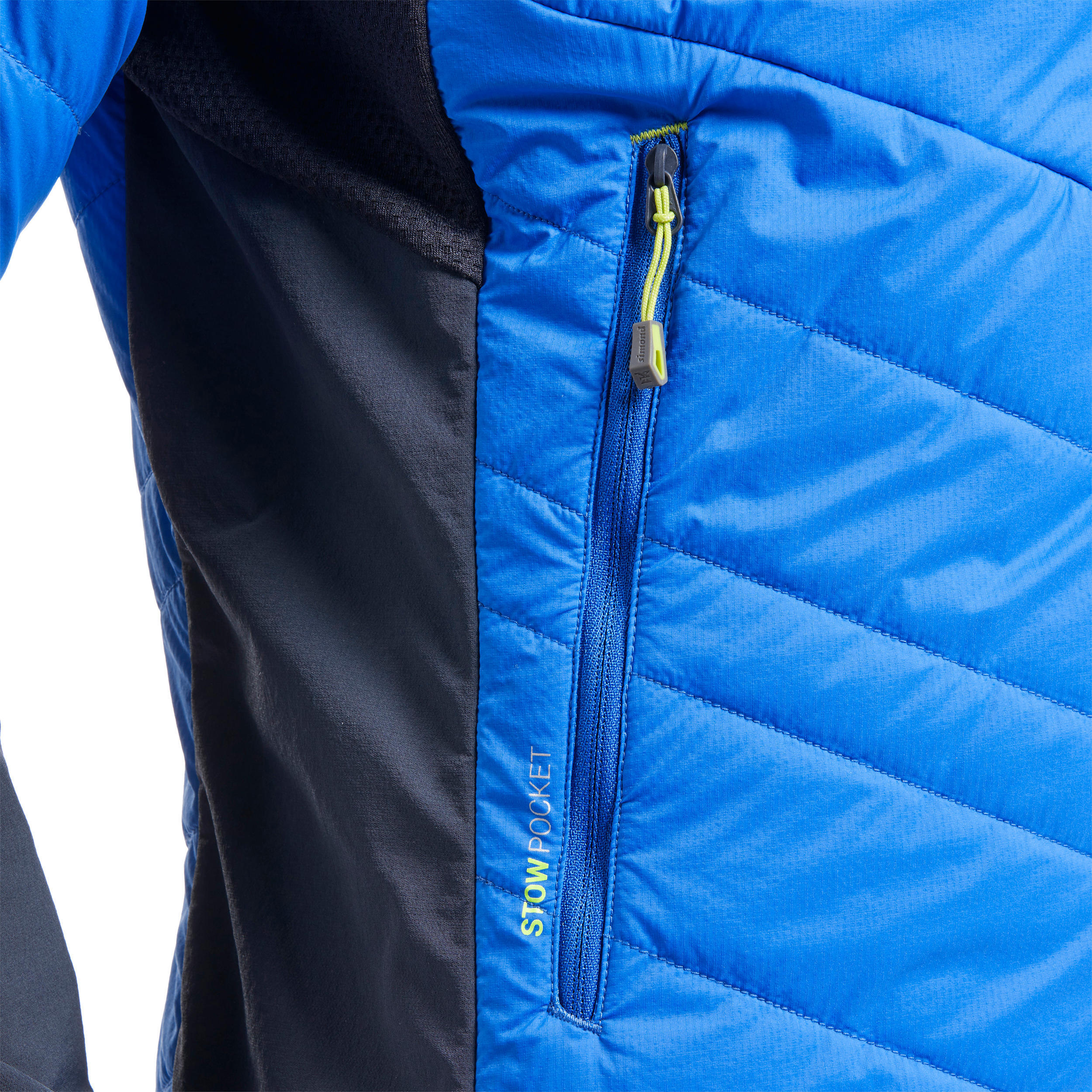 Men’s synthetic hybrid mountaineering down jacket SPRINT - Blue 9/12