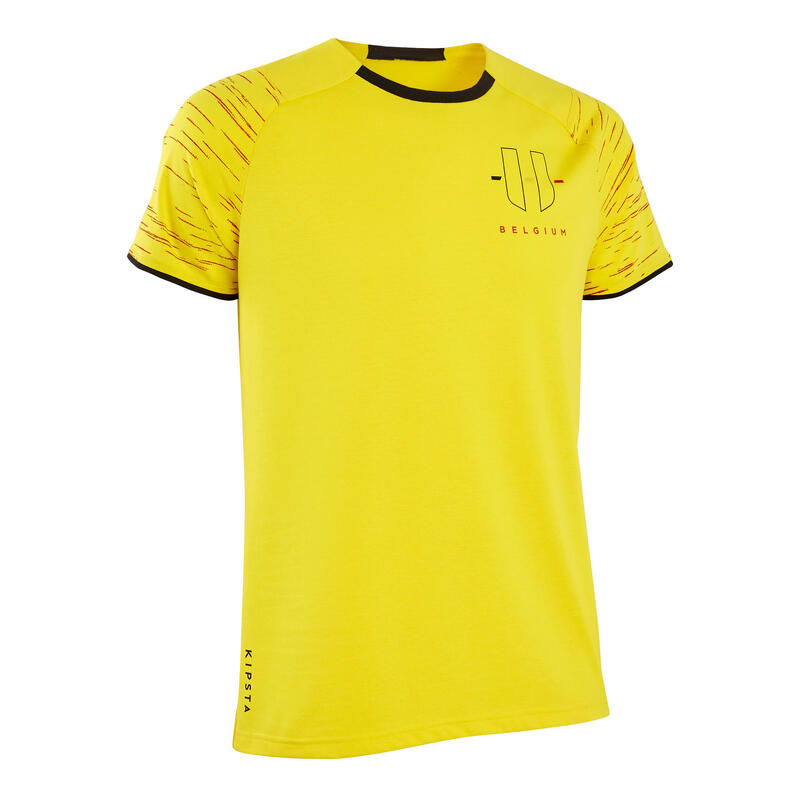 Camiseta Bélgica Kipsta FF100 adulto amarillo