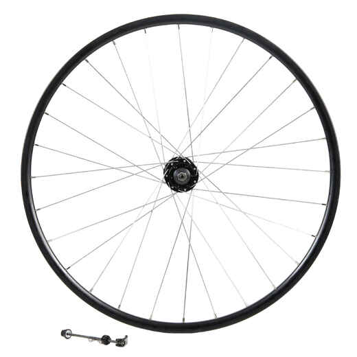 
      28" Disc Brake Hybrid Bike Double-Walled Front Wheel - Black
  