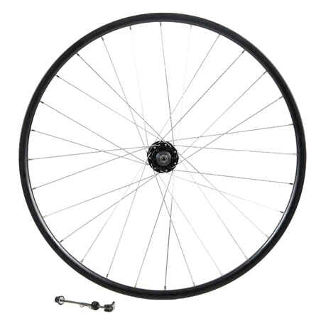 Wheel 28" Front Double-Walled Rim Disc Brake Hybrid Bike - Black