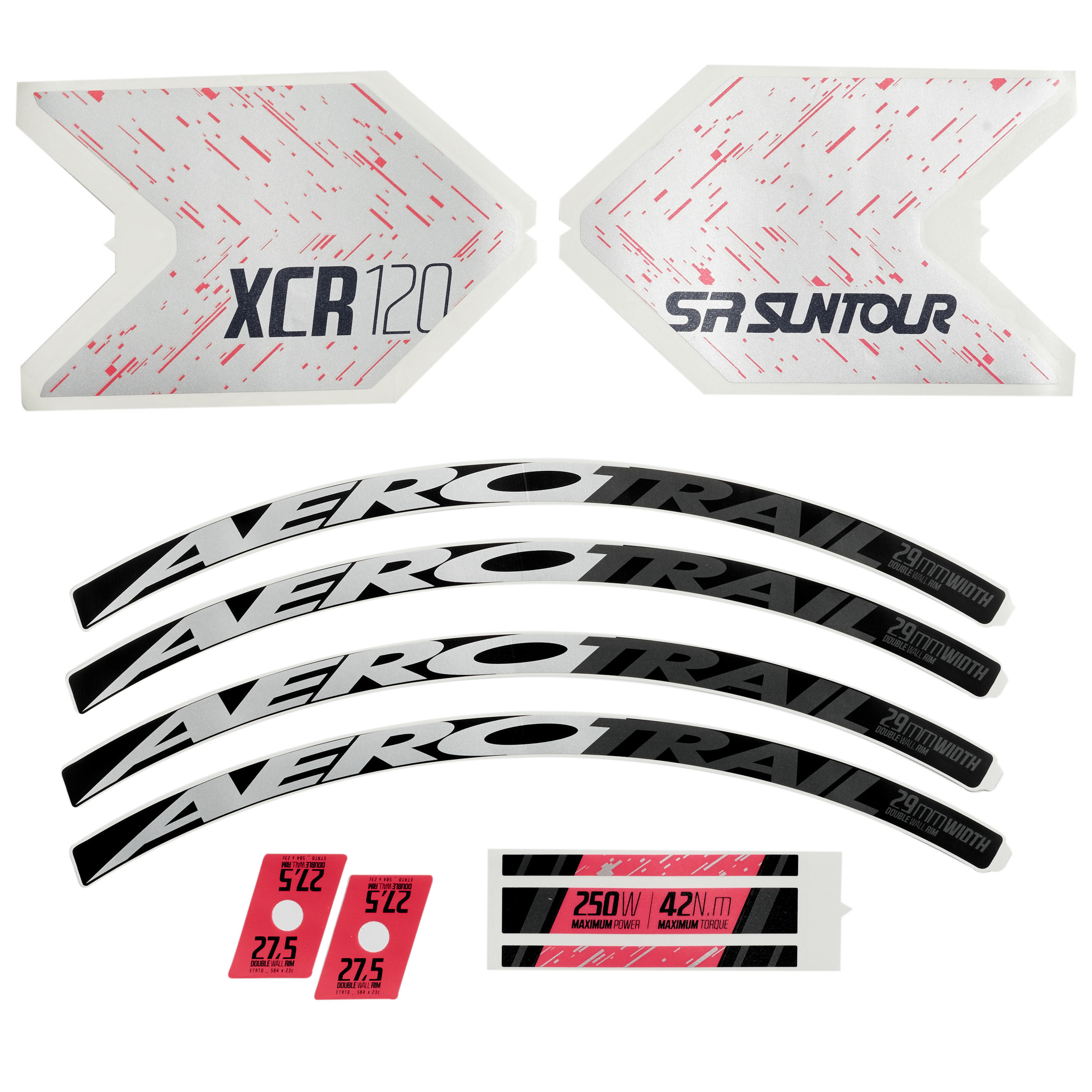 Autocolantes para bicicleta e-st500 rosa (conjunto)