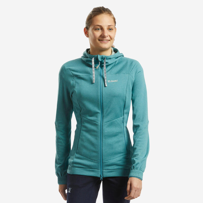 POLAIRE D'ESCALADE STRETCH - VERTIKA TURQUOISE FEMME