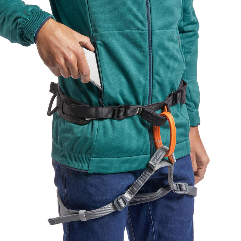 Chaqueta Polar de Escalada y Montaña Hombre Simond Vertika Verde Turquesa