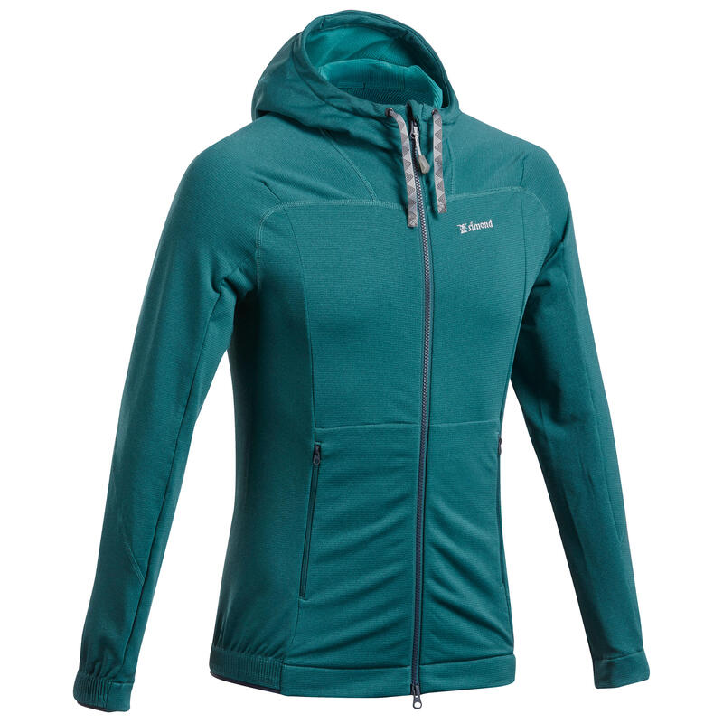 Chaqueta Polar de Escalada y Montaña Hombre Simond Vertika Verde Turquesa