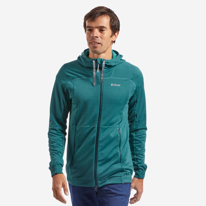 Chaqueta Polar de Escalada y Montaña Hombre Simond Vertika Verde Turquesa