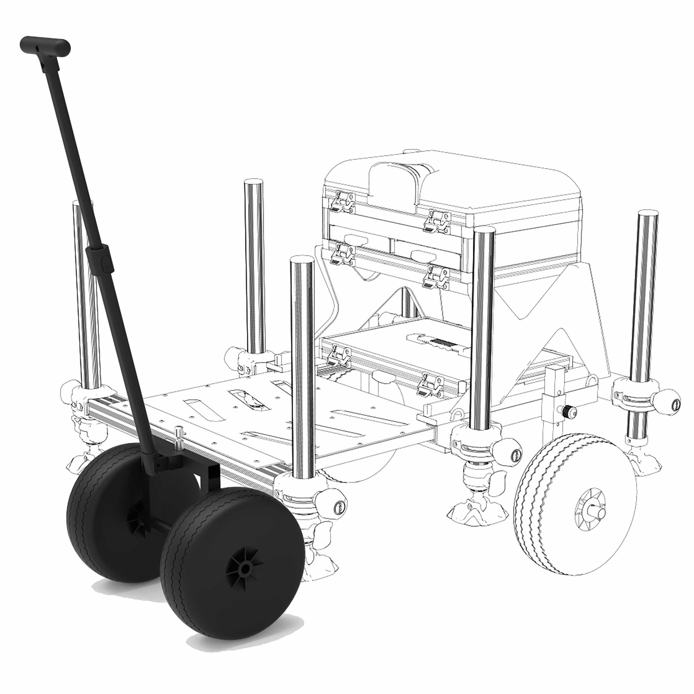 FRONT PULL TROLLEY FOR CSB D25 AND D36 FISHING STATIONS 2/6