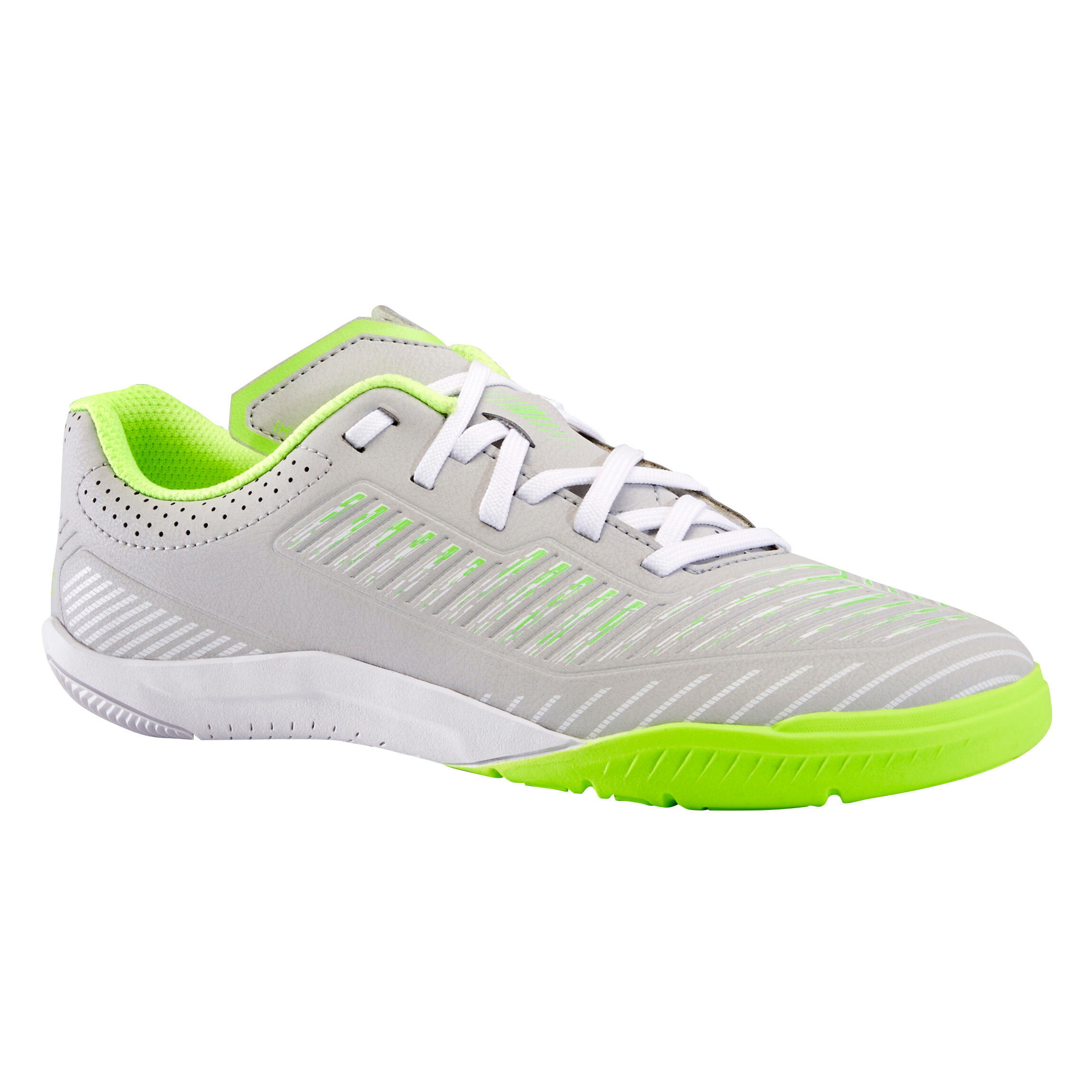 KIPSTA Kids' Futsal Shoes Ginka 500 - Light Grey