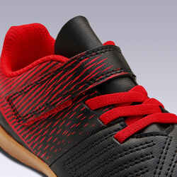 Kids' Futsal Trainers 100 - Black/Red