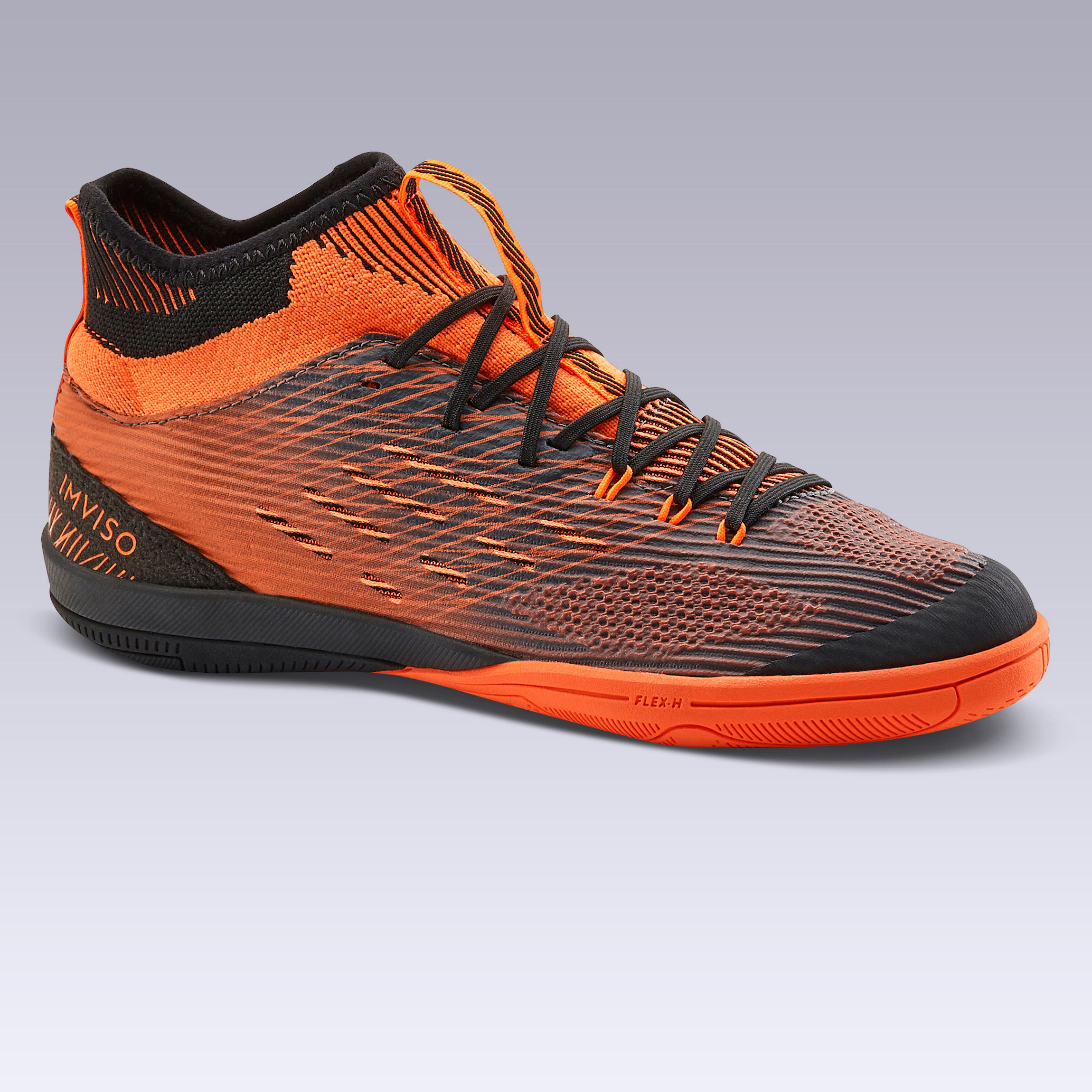 Zapatillas Fútbol Sala Niños Kipsta Ginka 900 Mid naranja 7/7