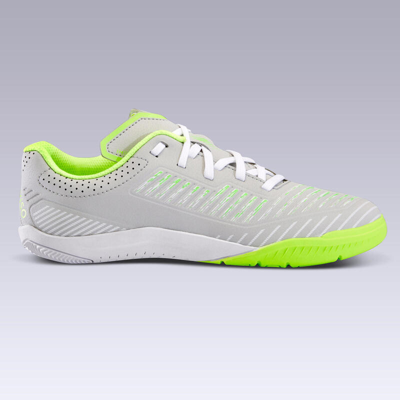 Chaussures de Futsal enfant GINKA 500 gris clair