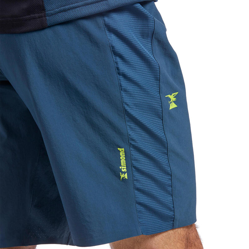 Klimshort in stretch voor heren Edge blauw