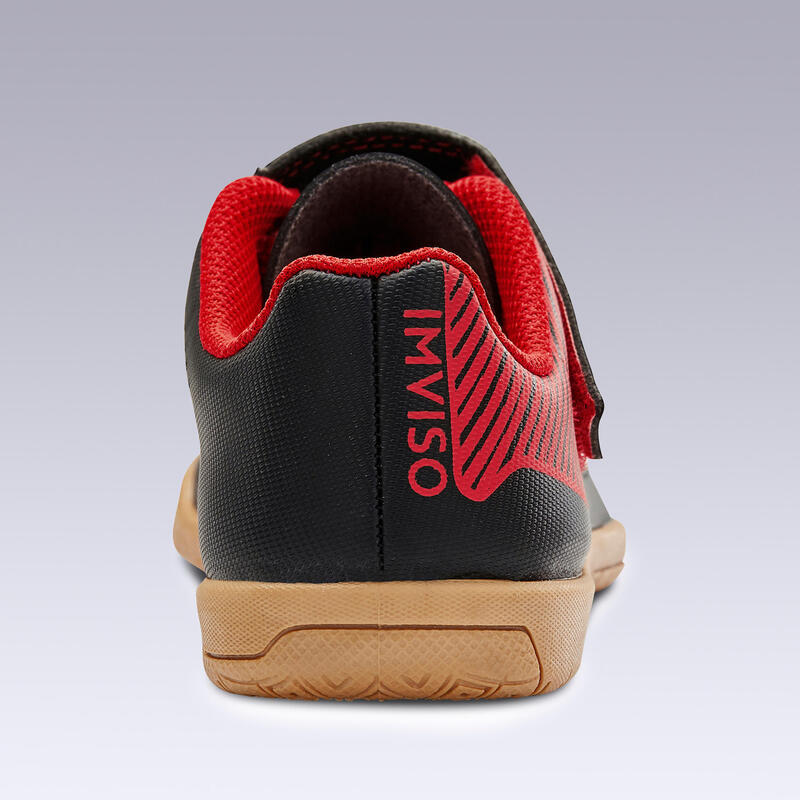 Chaussures de Futsal Baby 100 noir rouge
