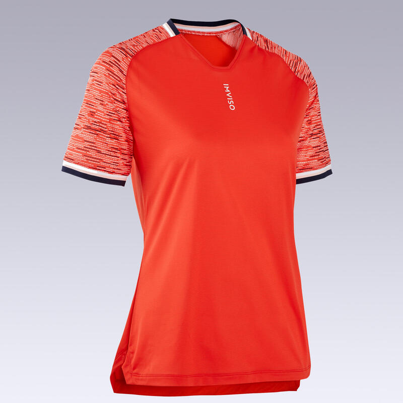 Zaalvoetbalshirt voor dames rood