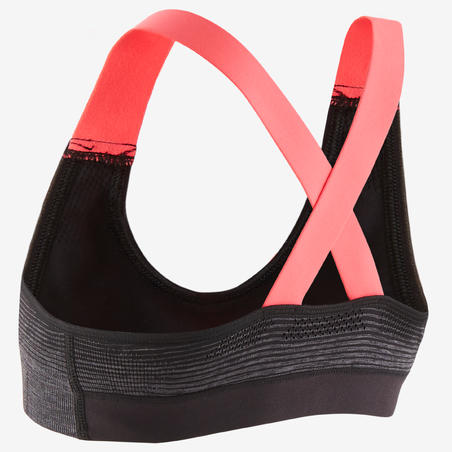 Crno-ružičasti sportski grudnjak S900 za devojčice