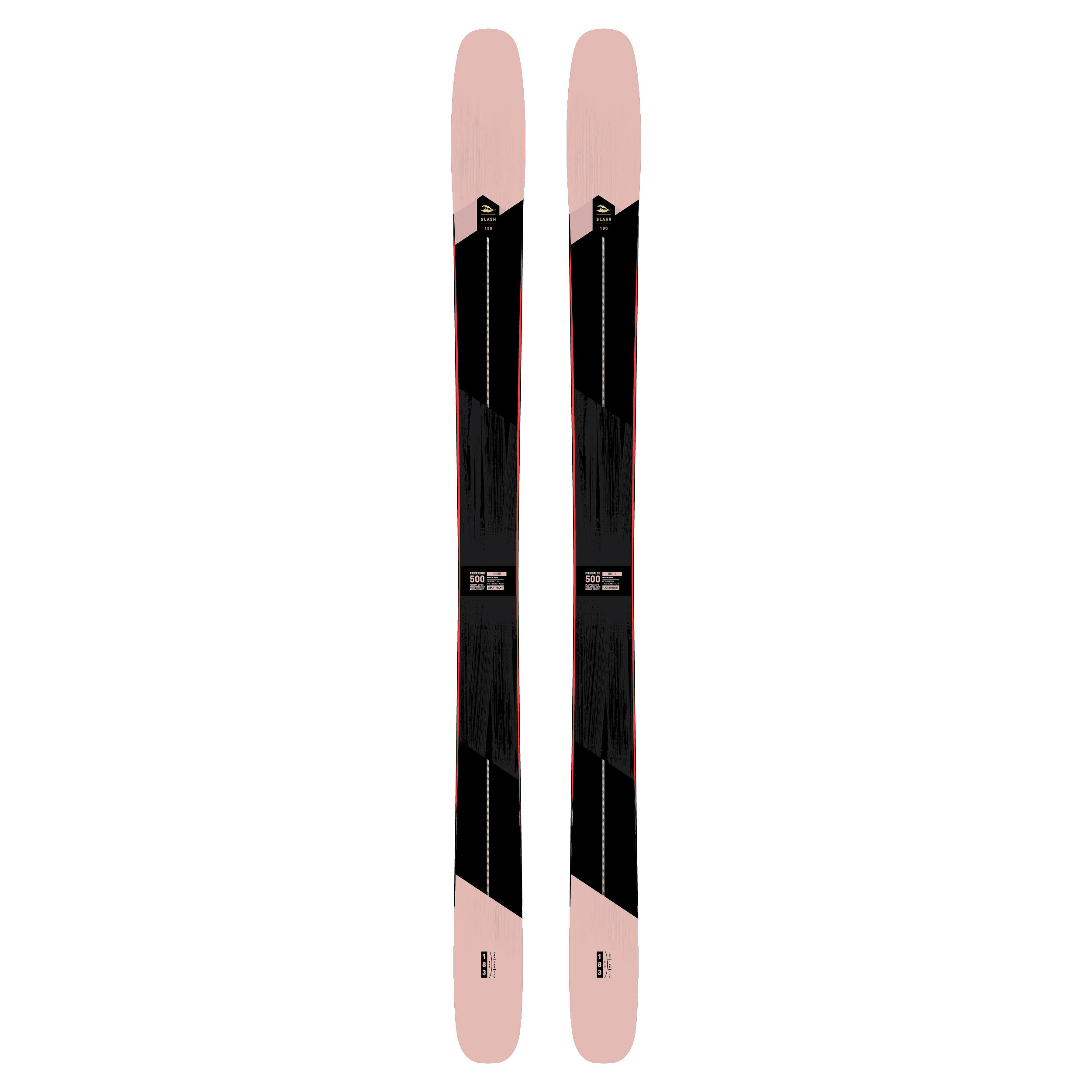 WEDZE Esquís Freeride Wedze FR 500 Slash 100, Sin fijaciones